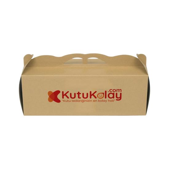 Kraft Saplı Baton Turta Kutusu (Özel Baskılı)