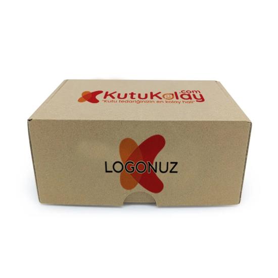 Özel Baskılı Oluklu Geçmeli E-ticaret Kutusu 17x12x7.5cm